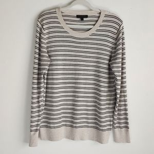 Banana Republic crew neck pullover striped sweater size L